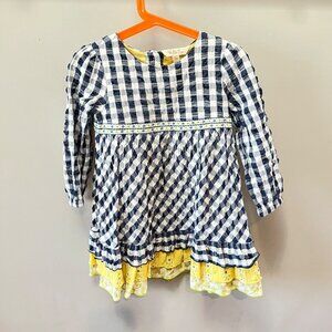 Matilda Jane Enchanted Garden Gingham and Giggles Textured Dress-‎ sz 4